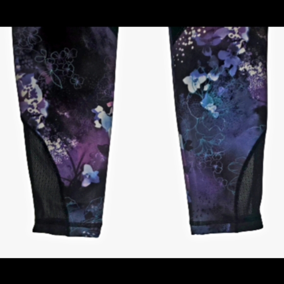 Ideology 7/8 Leggings Purple Floral Print S - Picture 7 of 14